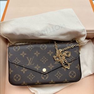 Louis Vuitton Brown and Gold Crossbody Bag